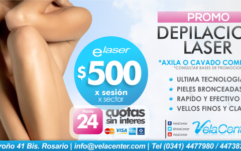 PROMO Depilacion Laser en 24 CUOTAS sin interes!